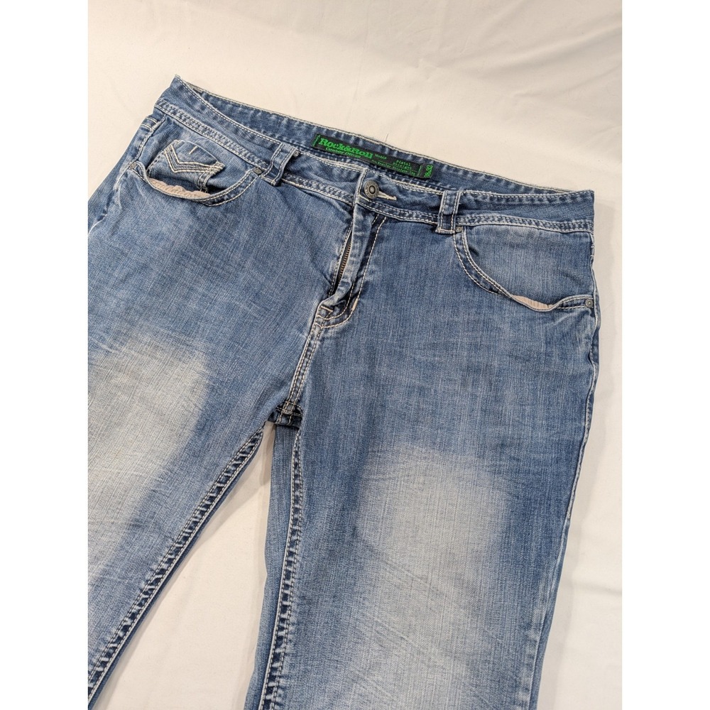 Rock & Roll Cowboy Pistol  Straight Leg Jeans‎ - 38x28 Professionally Shortened